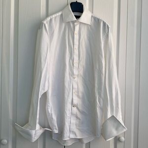 Men’s White Shirt Bellissimo, Size 15/T